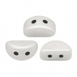 Perles Kos® par Puca® 3x6mm Opaque White Ceramic Look (x5gr)   