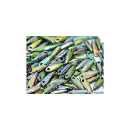 Dague en verre de Bohême 5x16mm - Jet Vitrail Full Etched (x20)