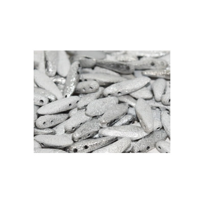 Dagues 2 trous 5X16mm Crystal Full Labrador Etched (X20) Dagues 2 trous 5X16mm Crystal Full Labrador Etched (X20)