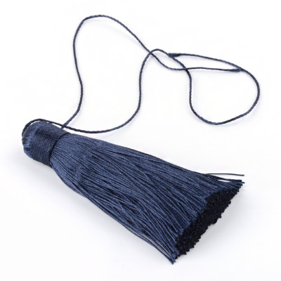 Pompon Polyester Prussian Blue 80X12mm (X1) Pompon Polyester Prussian Blue 80X12mm (X1)