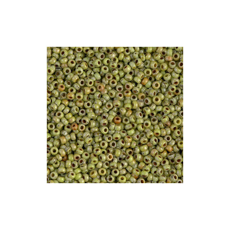 R11-4515 Rocailles 11/0 Picasso Opaque Chartreuse (x10gr) 