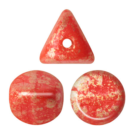 Perles Ilos® par Puca® 5x7mm Opaque Light Coral Splash (x5gr)