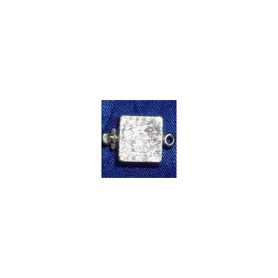 Fermoir Paqué Argent Rhodium Cube 10mm (X1) 