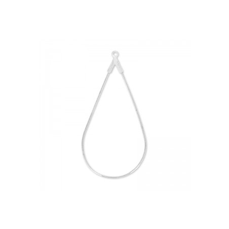 Support Goutte argenté Vieilli 45x23x0,7mm (x2)