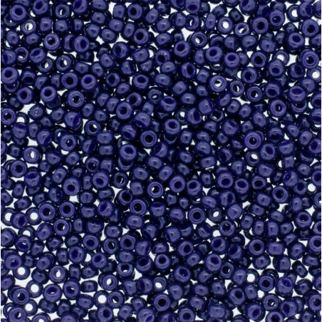 R11-4494 Rocailles 11/0 OPAQUE DYED INDIGO NAVY BLUE (x10gr)  