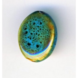 Céramique olive plate Bleue 20X15X6mm(x1)