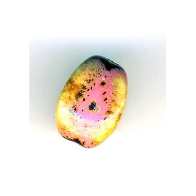 Céramique olive carrée Rose 16X14mm(x1) Céramique olive carrée Rose 16X14mm(x1)