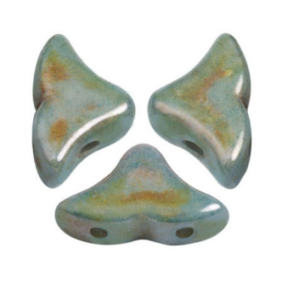 Perles Hélios® par Puca® 5x7mm Opaque Mix Blue Green Ceramic Look (x5gr) 