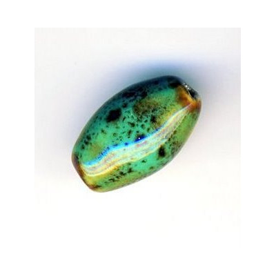 Céramique olivette Verte 17X11mm(x1)