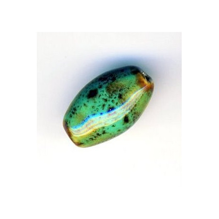 Céramique olivette Verte 17X11mm(x1)
