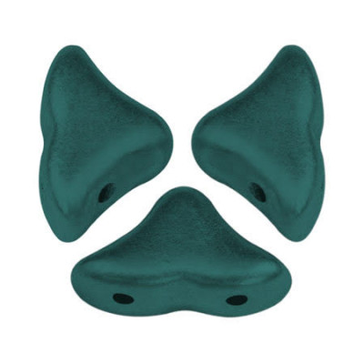 Perles Hélios® par Puca® 5x7mm Metallic Mat Green Turquoise (x5gr)