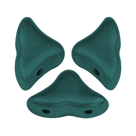Perles Hélios® par Puca® 5x7mm Metallic Mat Green Turquoise (x5gr)