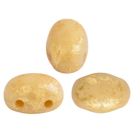  Perles Samos® par Puca® 5x7mm Opaque Beige Splash (x5gr)   