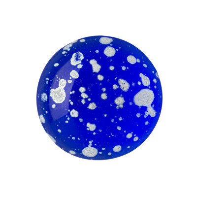 Cabochon Verre 18mm Sapphire Splash Silver (X1)  