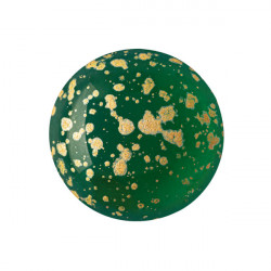 Cabochon Verre 18mm Emerald Splash Gold (X1)  