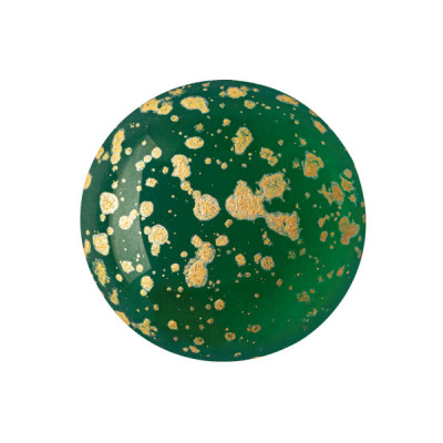 Cabochon Verre 18mm Emerald Splash Gold (X1) Cabochon Verre 18mm Emerald Splash Gold (X1)