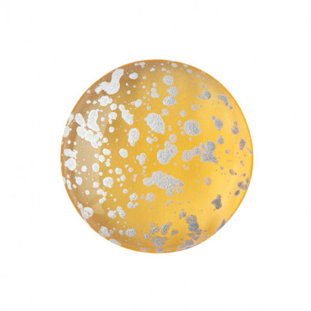 Cabochon Verre 18mm Light Topaz Splash Silver (X1)   