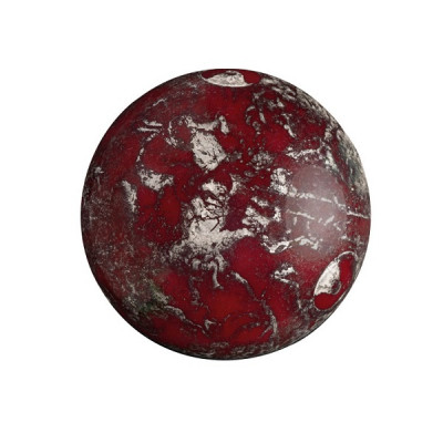 Cabochon Verre 18mm Opaque Coral Red New Picasso (X1) Cabochon Verre 18mm Opaque Coral Red New Picasso (X1)