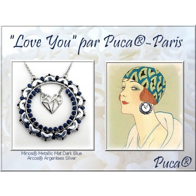 Kit Pendentif "Love You" Bleu par Puca® 