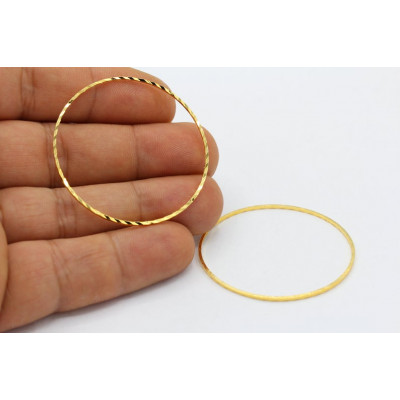 Support Rond Striee Plaqué Or 40mm (x1) Support Rond Striee Plaqué Or 40mm (x1)