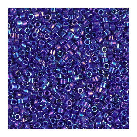 DBM-0165 Delicas 10/0 Cobalt Lined Sapphire AB (x5gr)