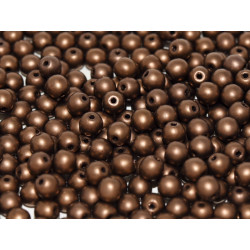 Ronde en Verre de Boheme 3mm Jet Bronze Mat (x50)