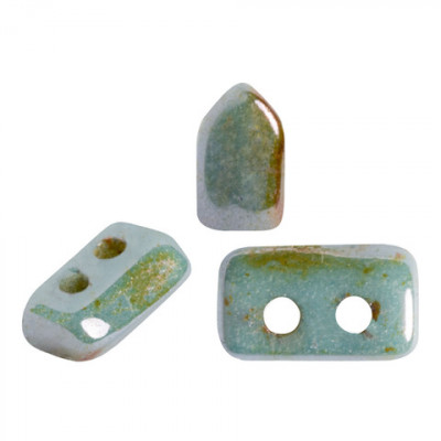 Perles Piros ® par Puca® Opaque Mix Blue Green Ceramic Look (X5gr) 