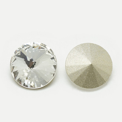 Cabochon rond en verre 14mm Crystal (X1) 
