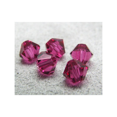 Perle toupie en cristal Swarovski 5301 5mm Fuchsia (x10) Perle toupie en cristal Swarovski 5301 5mm Fuchsia (x10)