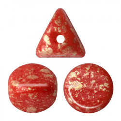Perles Ilos® par Puca® 5x7mm Opaque Coral Red Splash (x5gr) 