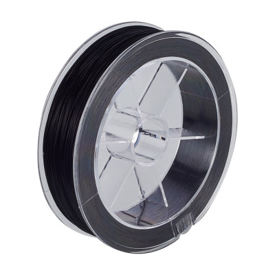 Bobine 10m fil élastique plat 0.8mm Noir (X1) Bobine 10m fil élastique plat 0.8mm Noir (X1)