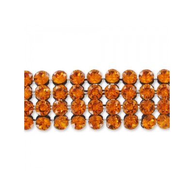 Crystal Mesh Swarovski 40001 2 Cabochons Tangerine (X 1)  
