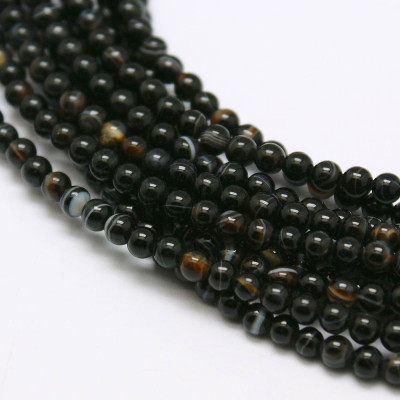 Perles Agathe Naturelle 2mm (X1 fil) Perles Agathe Naturelle 2mm (X1 fil)