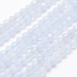Perles Aigue marine Naturelle 2mm (X1 fil)  