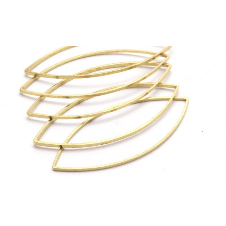 Support Marquise Laiton 16x41x0,8mm (x1)  