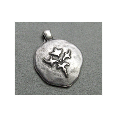 Breloque Médaille Fleur de Lys 30mm(X1)