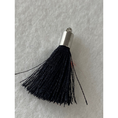 Pompon Soie Noir 40mm 4504 (x1)