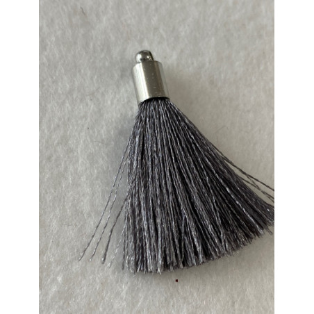 Pompon Soie Gris 40mm 4502 (X1)  