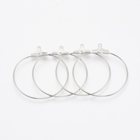 Boucle Créole Acier Inoxydable 40X37X0.8mm (X2)