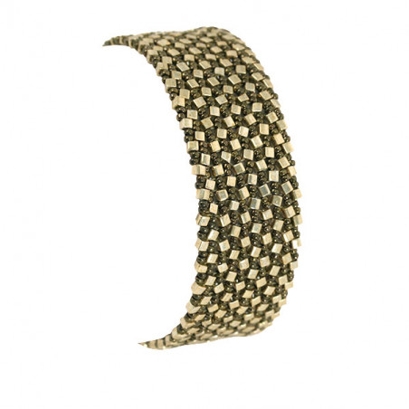 Kit Bracelet SHOJI Mini cube Miyuki Doré/Bronze (X1)  