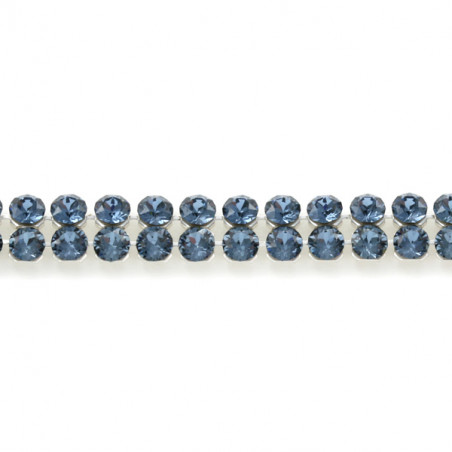 Crystal Mesh Swarovski 40001 2 Cabochons Denim Blue (X 1)  