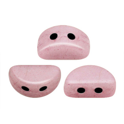 Perles Kos® par Puca® 3x6mm Opaque Light Rose Ceramic Look (x5gr)   