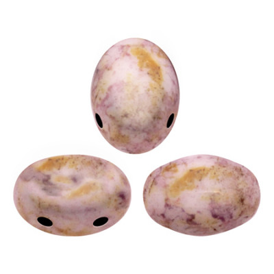  Perles Samos® par Puca® 5x7mm Opaque Mix Rose Gold Ceramic Look (x5gr) 