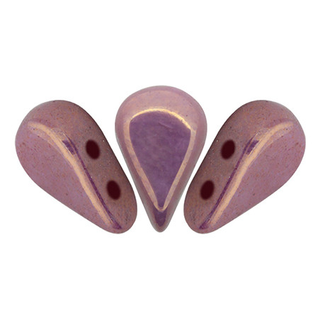 PERLES EN VERRE AMOS® PAR PUCA® 5X8 MM OPAQUE MIX VIOLET GOLD CERAMIC LOOK (X5G)   