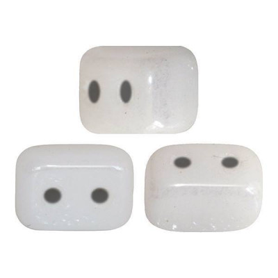 Perles Ios® par Puca® 5,5x2,5 mm Opaque White Ceramic Look (x5g) 