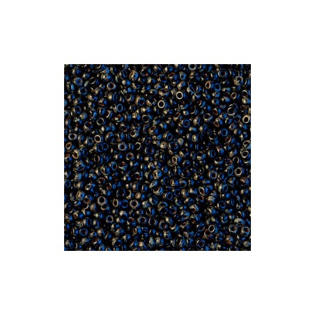 R11-4511 Rocailles 11/0 Picasso Opaque Smoky Black (x10gr)   (CLONE)