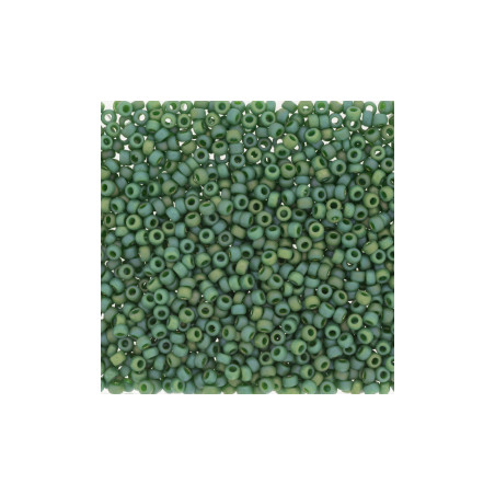 R11-4699 Rocailles 11/0 Frost Op Glaze Rnbw Green (x10gr) 