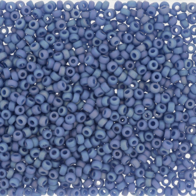 R11-4704 Rocailles 11/0 Frost Op Glaze Rnbw Soft Blue (x10gr) 
