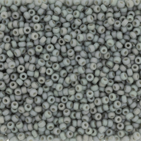 R15-4705 Rocaille 15/0 Frost Op Glaze Rnbw Soft Cadet Gray (x5gr)  (CLONE)