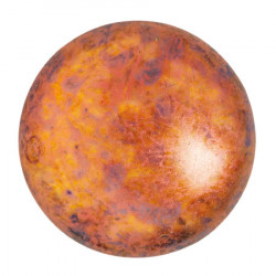 Cabochon Verre 25mm Crystal Copper Spotted (X1)
